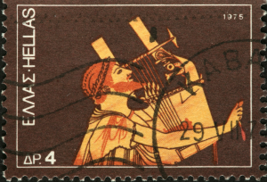Playing A Lyre in Ancient Greece